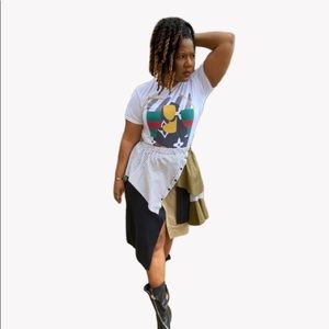 Unique mixed pattern skirt